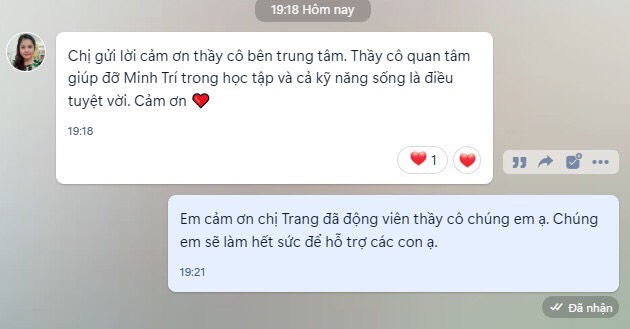 Phản hồi phụ huynh 9